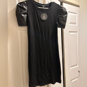 Mittoshop ribbed puff sleeve dress small